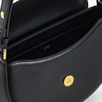 Sac bandoulière en cuir pour femme avec rabat, fermeture magnétique à bouton, léger, design rétro classique, à porter sous le bras ou en bandoulière