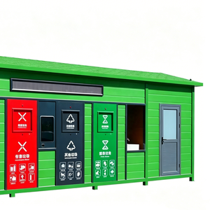 Bac à déchets intelligent et mobile pour la collectivité extérieure, avec quatre compartiments de tri pour la gestion des déchets et le recyclage - Product Image 6