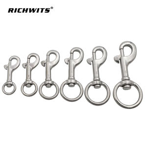 RICHWITS Large Pet Dog Buckle 316 Stainless Steel Round Ring Single-Head Hook Dog <b>Leash</b> - Product Image 4