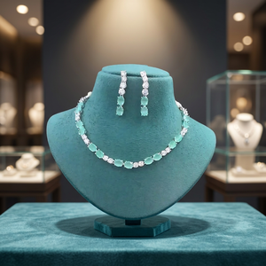 Ensemble de bijoux en diamants américains légers de qualité supérieure pour femmes, avec un design royal élégant, pour un usage quotidien et l'exportation - Product Image 4