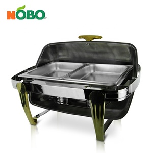 Platos de chafado dorados de 8 <span class=keywords><strong>quart</strong></span> para restaurante, plato de acero inoxidable enrollable, a la venta - Product Image 5