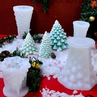 Molde de Silicona Ecológico con Aroma a Árbol de Navidad para Velas, Difusor de Aroma DIY de Navidad, Yeso