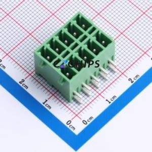 DB2ERHBG-3.81-2*5P-GN Plug-in Terminal Block Bent Lead Through Hole,P=3.81mm Board-to-Board / Socket - Closed Snap Fixing 2x5P - Product Image 1