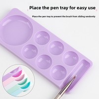 Plateaux en plastique pour vernis à ongles, palette rectangulaire pour mélange de couleurs, plateau porte-peinture, fournitures pour ongles, accessoires de peinture pour ongles