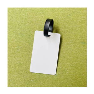 Fabbricazione etichette <span class=keywords><strong>per</strong></span> bagagli a sublimazione a forma di rettangolo rotondo etichette <span class=keywords><strong>per</strong></span> bagagli stampabili in bianco in alluminio etichette da viaggio in metallo vuote - Product Image 3