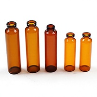 Flacons cylindriques en verre brun de 10 ml, bouteilles pour liquides oraux, flacons de dosage, flacons pour compléments alimentaires, sur mesure