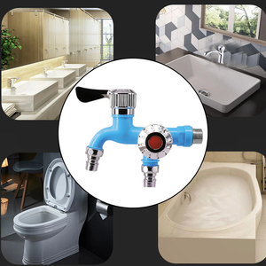 1/2 "nam đôi Outlet nhựa vòi nước điều khiển kép nguồn nước điều khiển 1 trong 2 ra vườn ngoài trời phòng tắm vòi Nước Nhà Bếp - Product Image 5