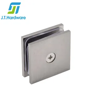 Heavy Duty Wall Mount Phòng Tắm Vòi Sen Màn Hình Crl Phần Cứng Góc Vuông Kẹp Kính Kẹp