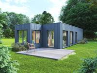 Module de maison préfabriquée en acier moderne et pratique conteneur de bureau à domicile 20 pieds 40 pieds pour ateliers