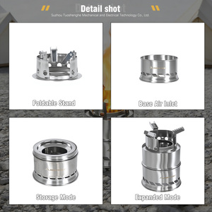 INBESTCAMP Scout 紧凑型折叠式木炭炉 Rocket Wild Preparedness 折叠式炉具 便携式木炉 - Product Image 3