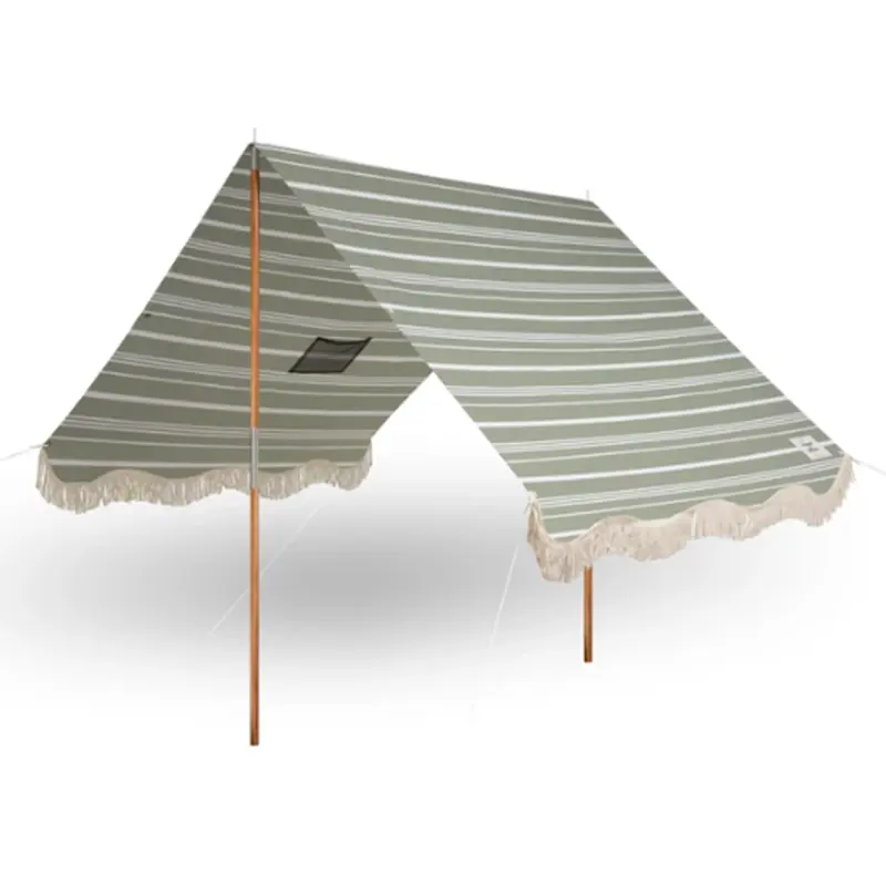 Heißer Verkauf Wasserdicht Custom Sun Shelter Strand Meer Terrasse Angeln Baldachin Camping Zelt Mit Quasten/