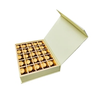 Logo personnalisé de luxe vide fraise bonbon Bonbon emballage boîte-cadeau boîtes de chocolat avec intercalaires en papier insérer