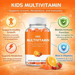 ילדים multivitamamin gummies | תפוז דובדבן בטעם גלוטן | ללא גלוטן | 60 count - Product Image 3