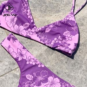 Traje de Baño de Mujer en Tela de Poliéster Reciclado, Empresa de Fabricación de Trajes de Baño con Estampado Personalizado, Micro Bikinis Brasileños - Product Image 2