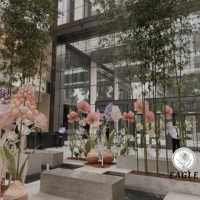 K-1 Fleurs artificielles géantes de haute qualité pour mariage, mélange de pavots et de roses, pour la construction de magasins