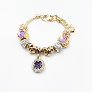 Bracciale <span class=keywords><strong>da</strong></span> donna in argento antico con corona rosa e tacchi alti, gioielli alla moda - Product Image 3