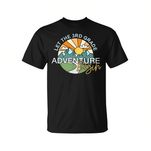 Que l'aventure commence T-shirt pour garçons et filles de 3e année - Product Image 2