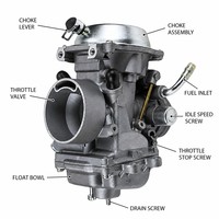 Rakitan Mesin Dapat Disesuaikan PD34J-1 400 425 325 330 550 300 335 500 Model Karburator Pengganti Motor Performa Tinggi