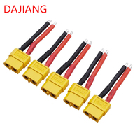 Câble d'extension en silicone DAJIANG OEM personnalisé 14AWG avec adaptateur femelle XT60, conducteur en cuivre pur, 32A, pour machines RC