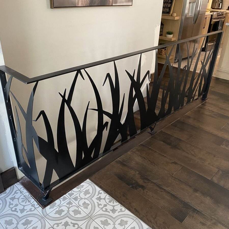 Laser Cut Metal Stairs Railing With Custom Patterns CNC Precision ...