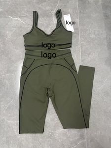 Leggings de <span class=keywords><strong>yoga</strong></span> et de pilates tendance, sans couture, côtelés, de haute qualité, pour femmes, en gros, lot de 2 pièces - Product Image 3