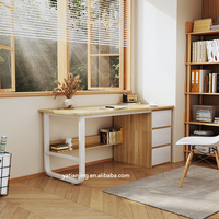 Bureau d'ordinateur convertible moderne de luxe en acier inoxydable pour la maison, le bureau, la chambre à coucher et l'étude