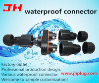 JiaHui M21 1 2 T Type Outdoor LED Light Cable Connector CE Certified IP68 Waterproof Nylon Brass Contacts 25A Screw Connectors