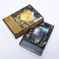 Cartes de tarot Oracle en papier noir imprimées en gros personnalisées de haute qualité avec guide
