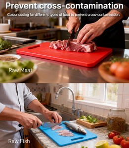 เขียงพลาสติกสำหรับล้างในเครื่องล้างจานได้ ไม่ลื่น ใช้เตรียมอาหารในครัว - Product Image 3