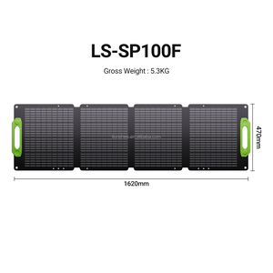 Có thể gập lại bảng điều khiển năng lượng mặt trời 100W | silicon đơn tinh thể hiệu quả 23% etfe nhiều lớp IP67 ngoài trời bảng điều khiển PV di động với cáp 4in1 - Product Image 3