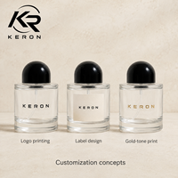 Flacon pulvérisateur de parfum rond en verre 30ml 50ml 100ml, flacon de parfum vide transparent, emballage personnalisé, vente en gros