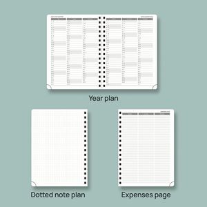Agenda Personalizada A5 con Encuadernación Espiral de Cartón, Ecológica, Diario de Fitness, Cuaderno de Presupuesto con Servicio de Impresión - Product Image 2