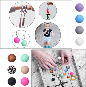 BPA Free Food Grade Silicone <strong>Teething</strong> Beads 9mm 12mm 15mm 19mm Round Focal Beads for Pen Baby <strong>Teething</strong> <strong>Jewelry</strong> Making Keychain - Product Image 5