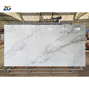 ZGSTONE chino Jumbo tamaño grande blanco Calacatta pulido Artificial <span class=keywords><strong>cuarzo</strong></span> piedra losas <span class=keywords><strong>cocina</strong></span> encimera placa <span class=keywords><strong>de</strong></span> mármol - Product Image 5