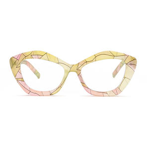 ビンテージ猫アイメガネ女性2025年流行おしゃれな非処方眼鏡ブルーライトブロッキング眼鏡フレーム - Product Image 4