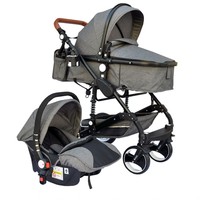 Ensemble de siège auto et de poussettes pour bébé Poussettes Poussette 3 en 1 Poussette pliable pour bébé 3 en 1 avec siège auto