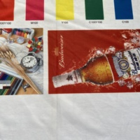 Polche 100% polyester ignifuge, 1 pièce, drapeau imprimé par sublimation numérique, tissu pour affichage publicitaire, 110GSM