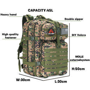Mochila de Camuflaje Oxford Impermeable Lupu BL096 de 45L, Gran Capacidad, con Cierre de Cremallera, Unisex, para Actividades al Aire Libre, Varios Colores - Product Image 3