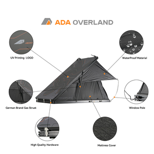 Carpa de techo rígida para coche, resistente <span class=keywords><strong>a</strong></span> los rayos UV, de aluminio, con barra de luces LED de 1,5 m - Product Image 3