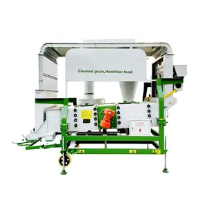 Portable Fully Automatic Agriculture Grains Paddy Chia Seed Cleaning Destoner Machine With Double Air Screen