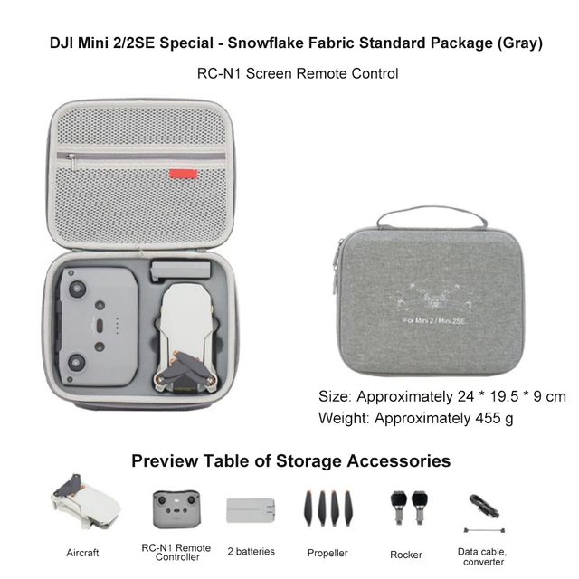 Portable Storage Box Hard Carrying Case for DJI Mini 2 Mini 2 SE Mini 4K for Drone Battery and Accessories