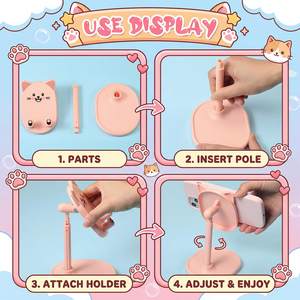Soporte para Teléfono con Diseño de Gato Adorable, Altura Ajustable para una Visualización Multiángulo - Product Image 3