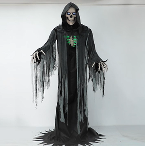 Nuevo Esqueleto Gigante <span class=keywords><strong>de</strong></span> Halloween 2025 con Ojos LCD para Exteriores, Calavera Aterradora, Animatrónico <span class=keywords><strong>de</strong></span> Halloween - Product Image 1