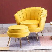 Fauteuil individuel de luxe léger pour salon, chaise Lotus simple