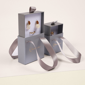 Sunny Pack Emballage de <span class=keywords><strong>bijoux</strong></span> <span class=keywords><strong>à</strong></span> tiroir de luxe avec logo personnalisé avec poignée en ruban Emballage de boîte-cadeau de <span class=keywords><strong>bijoux</strong></span> <span class=keywords><strong>pour</strong></span> hommes - Product Image 5
