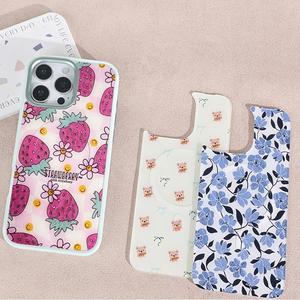 Coque de téléphone à panneau arrière magnétique remplaçable pour <span class=keywords><strong>iphone</strong></span> 17 / 17pro/17promax/17air avec la dorure Smiley fraise - Product Image 4