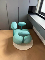 Canapé Balancelle Magique de Luxe en Cuir, Style Designer Moderne, Fauteuil Simple à Blocs de Couleurs pour Salon