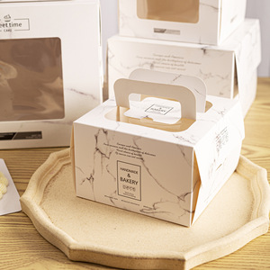 Caixa de papel da embalagem do bolo de 4 polegadas, 4 polegadas, 6 polegadas, <span class=keywords><strong>8</strong></span> polegadas, caixa de papelão elevado com janela - Product Image 4