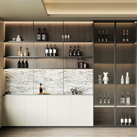 Cave à vin en bois massif écologique, design moderne, capacité 120+ bouteilles, meuble de maison, taille personnalisable