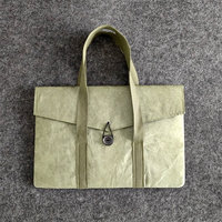 Bolsa para Computadora Portátil Ultraligera y Lavable de Papel Dupont 14 16 con Estilo Minimalista para Documentos y Cierre de Solapa